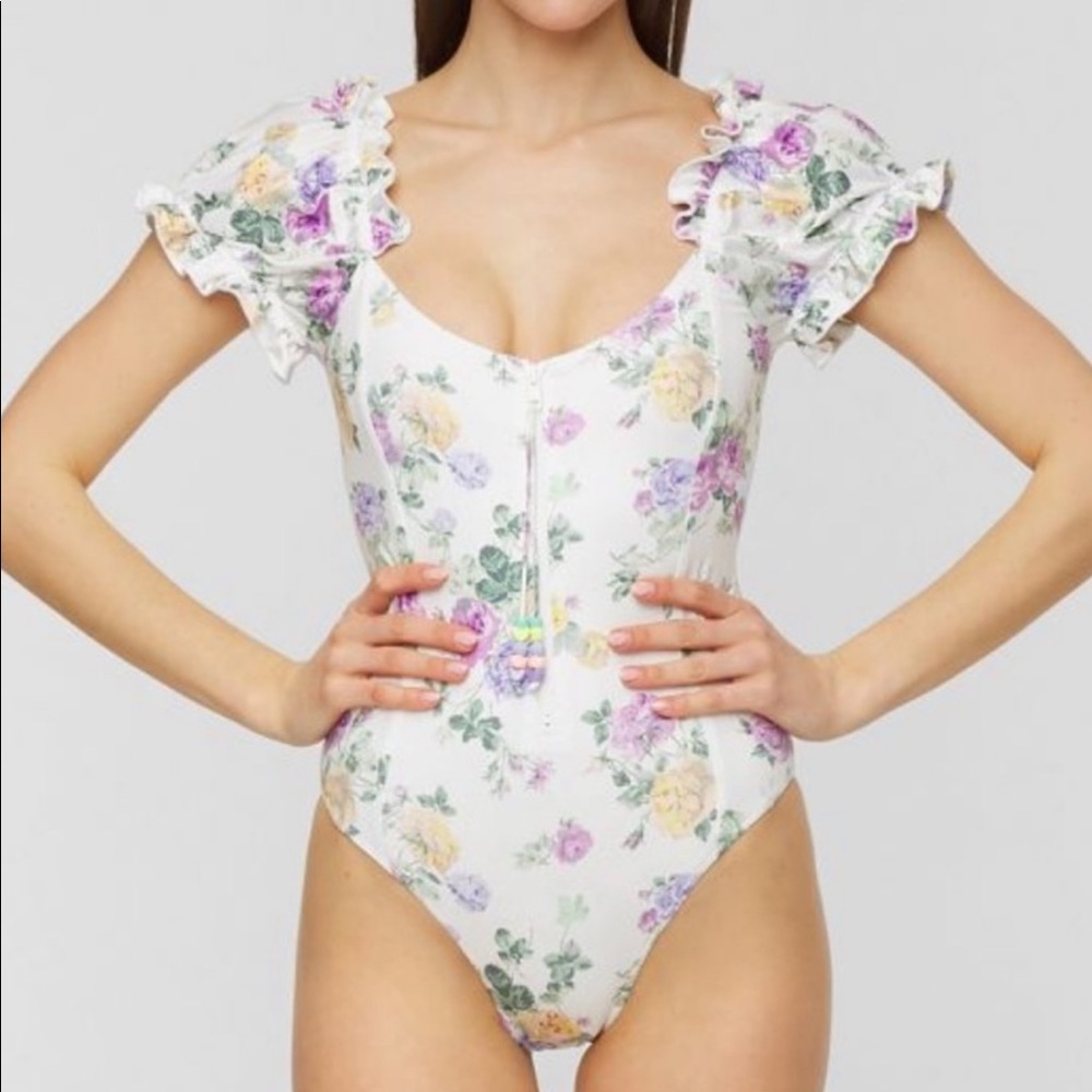 Loveshackfancy Swimsuit Bodysuit Top